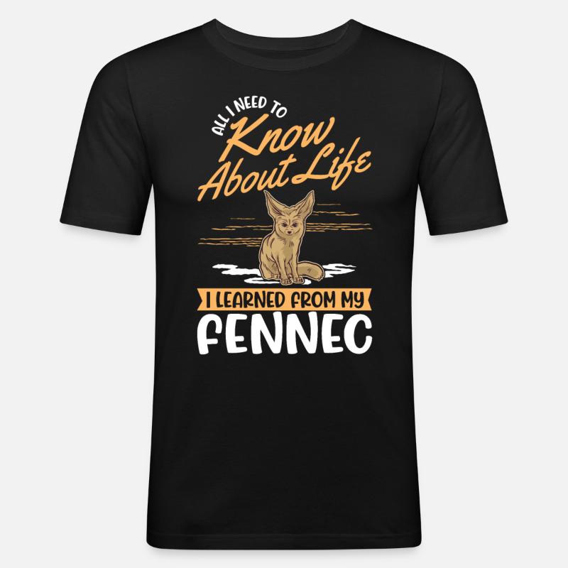 Fennec Gift Desert Fox - Men's Slim Fit T-Shirt - black