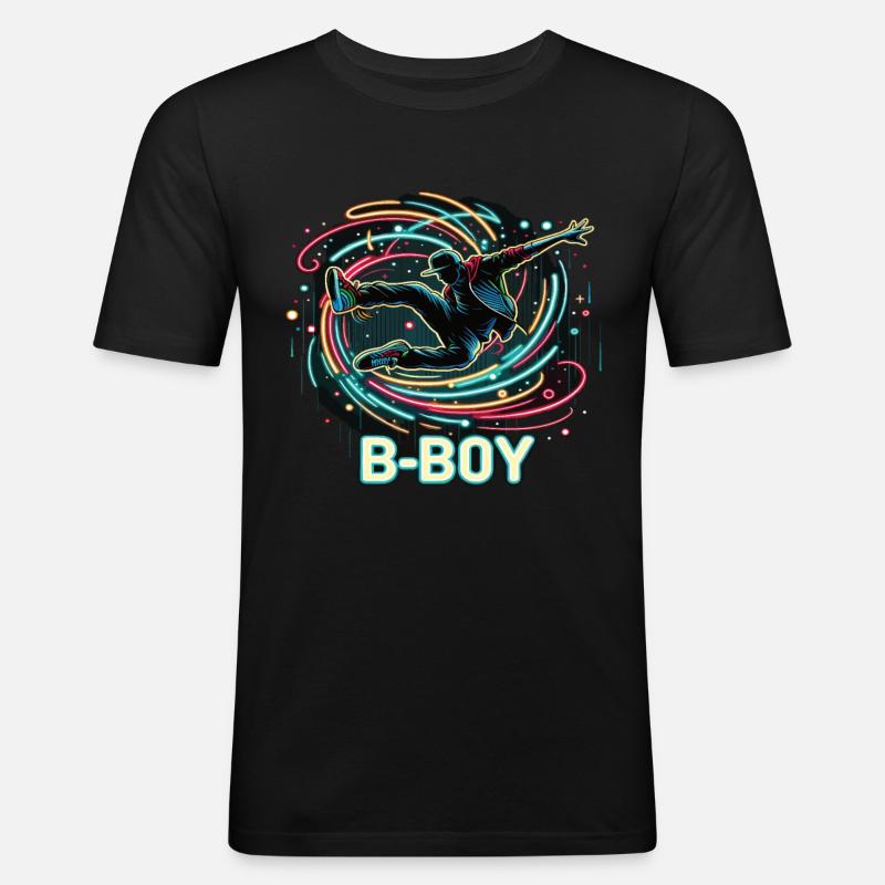 Breakdance Breakdancer Breakdance Kinder - Männer Slim Fit T-Shirt - Schwarz