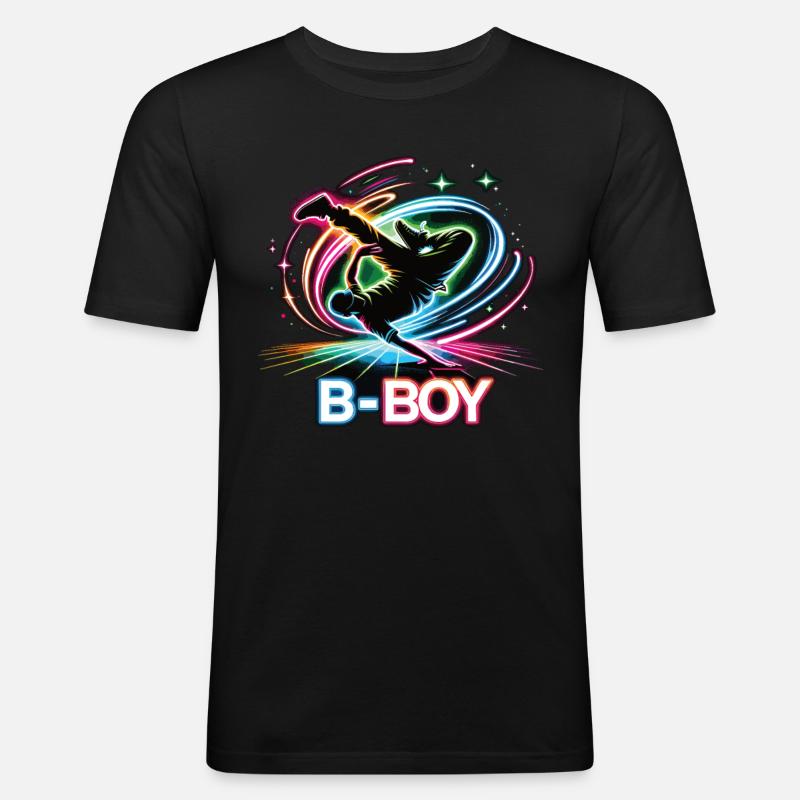 Breakdance Breakdancer Breakdance Kinder - Männer Slim Fit T-Shirt - Schwarz