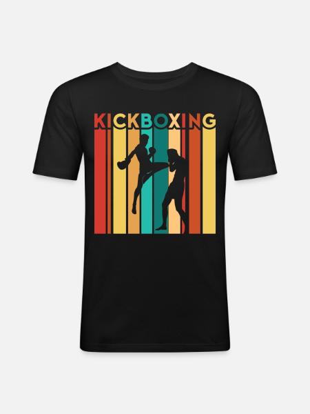 Kickboxer Martial Arts Kickboxing Kickboxen - Men's Slim Fit T-Shirt - black