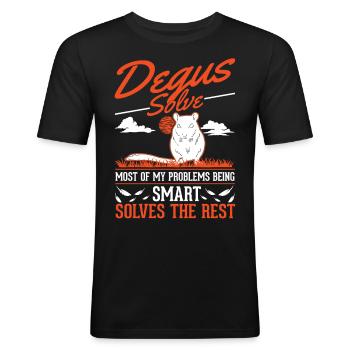 Degu Gift Shrub Rat Forest Degu - Men's Slim Fit T-Shirt - black - Front - Nik (191cm)
