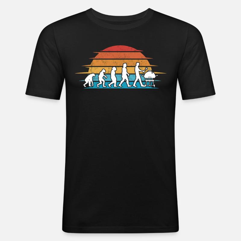 Grill Evolution Bratwurst Grillen - T-shirt près du corps Homme - noir