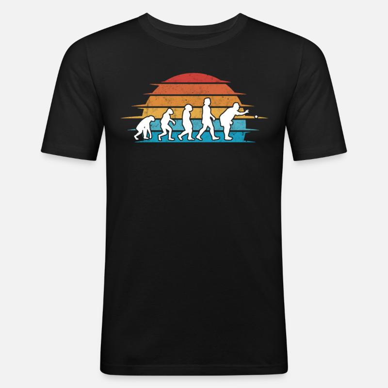 Boccia Evolution Boule Pétanque - T-shirt près du corps Homme - noir