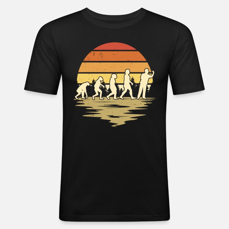 Dart Evolution Darter Darts - Men's Slim Fit T-Shirt - black