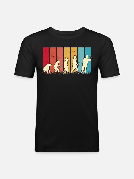 Dart Evolution Darter Dartpfeile - Männer Slim Fit T-Shirt - Schwarz