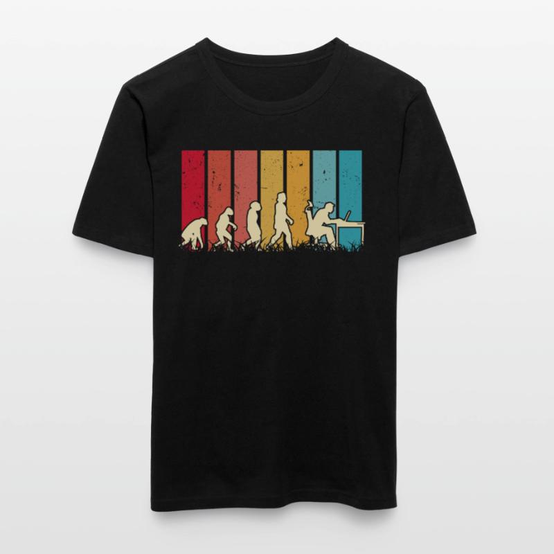 Informaticien Programmeur Evolution Nerd T-shirt près du corps Homme