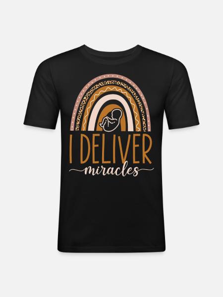 LD Labour And Delivery Nurse - Men's Slim Fit T-Shirt - black