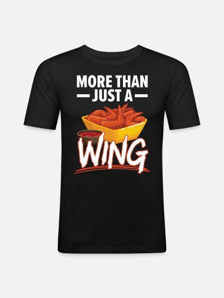 Buffalo Wings Foodie Comida Americana Pollo - Camiseta ajustada hombre - negro
