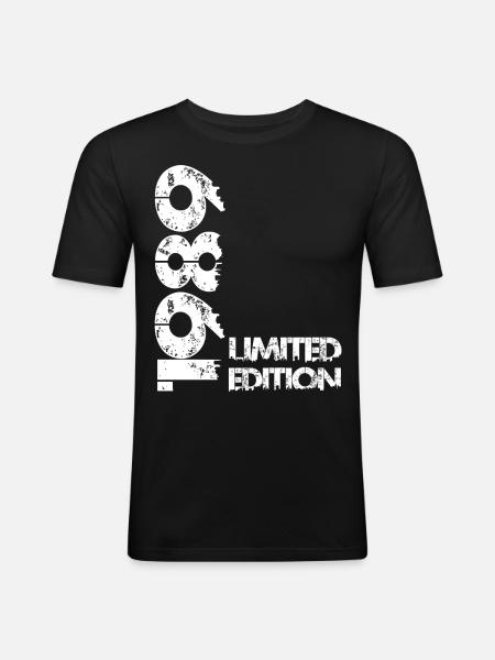 Édition limitée 1989 - T-shirt près du corps Homme - noir