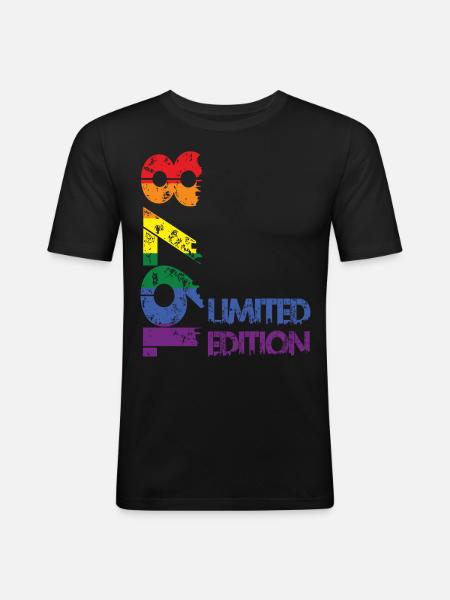 Limited Edition 1978 - Men's Slim Fit T-Shirt - black