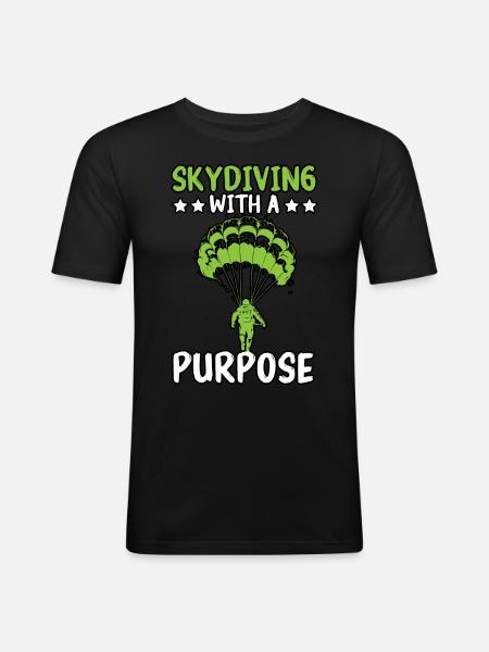 Paratroopers Skydiving Skydiving - Men's Slim Fit T-Shirt - black