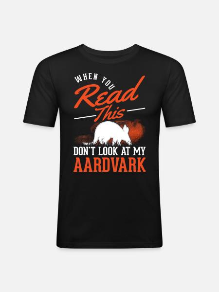 Aardvark Cadeau Aardvark - T-shirt près du corps Homme - noir