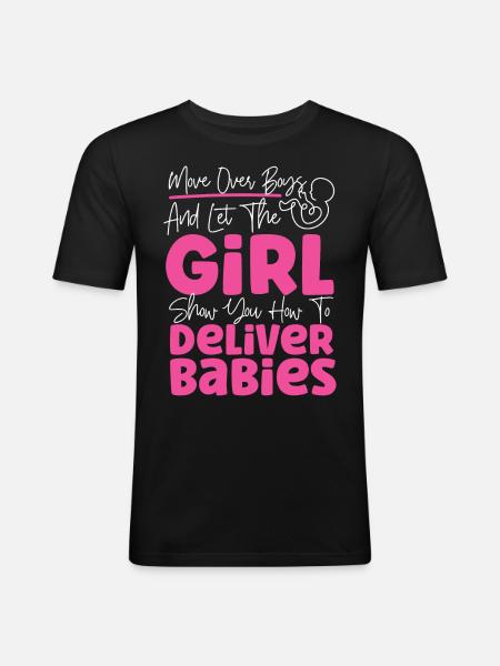 LD Labour And Delivery Nurse - Men's Slim Fit T-Shirt - black