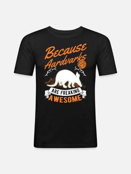 Aardvark Cadeau Aardvark - T-shirt près du corps Homme - noir