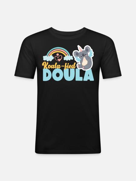 Doula accoucheuse Koala - T-shirt près du corps Homme - noir