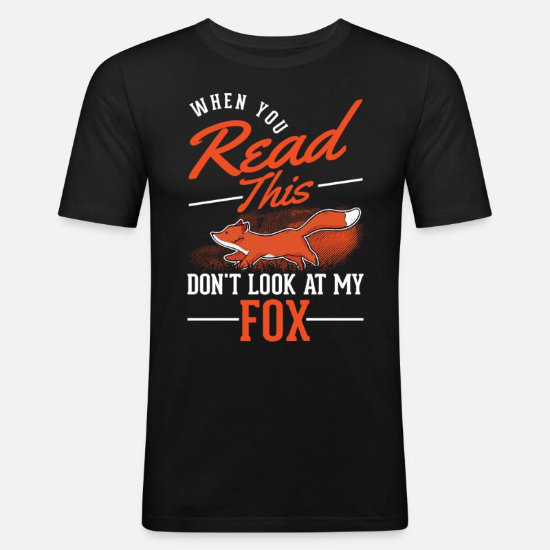 Fox Gift Red Fox - Men's Slim Fit T-Shirt - black