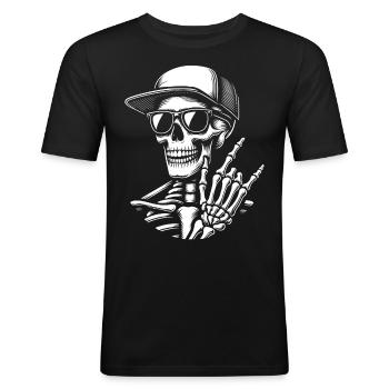 Rock Musik, Rocker, Heavy Metal Punk Rock Festival - Männer Slim Fit T-Shirt - Schwarz - Vorne - Nik (191cm)