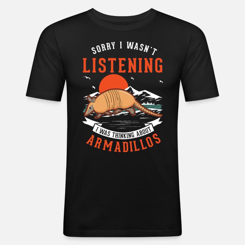 Armadillo Geschenk Gürteltier - Männer Slim Fit T-Shirt - Schwarz