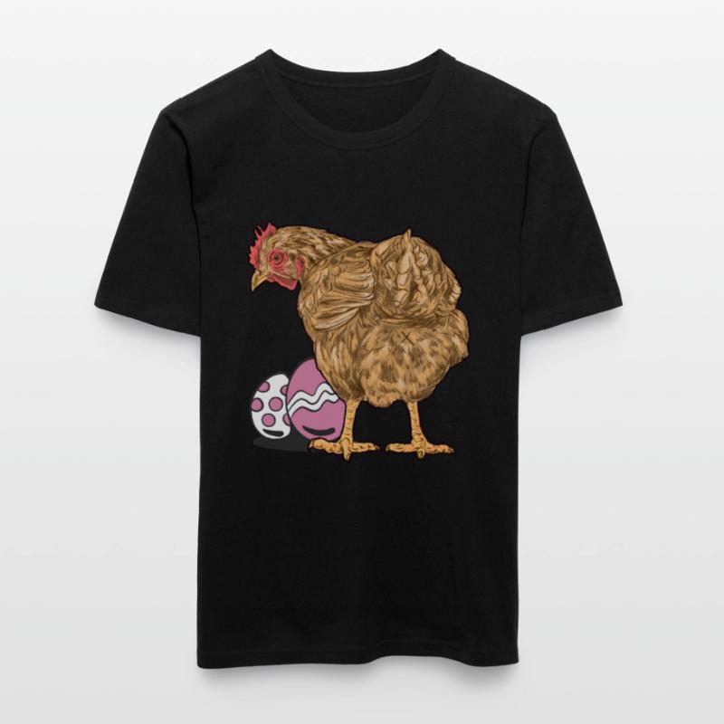 Chicken, Poultry, Poultry, Eggs, Egg, Easter, Easter Egg Men's Slim Fit T-Shirt