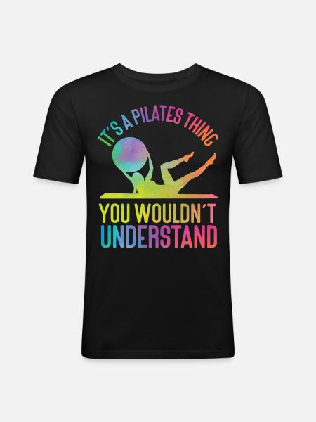 Pilates Instructor Teacher - Men's Slim Fit T-Shirt - black