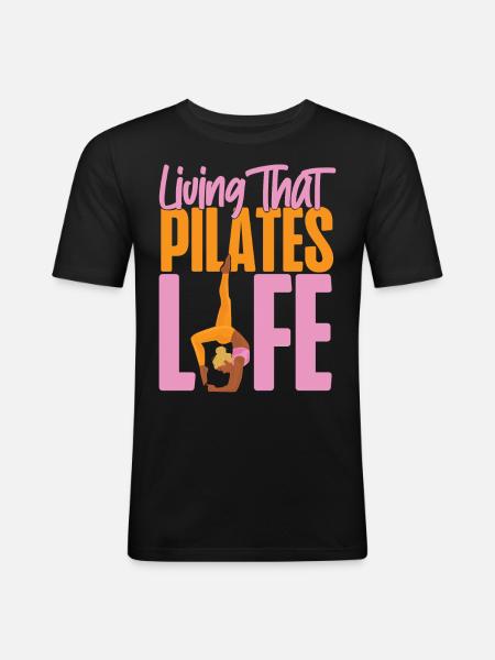 Pilates Instructor Teacher Living - Men's Slim Fit T-Shirt - black