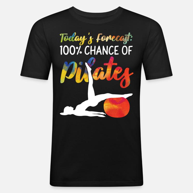 Pilates Instructor Teacher - Männer Slim Fit T-Shirt - Schwarz
