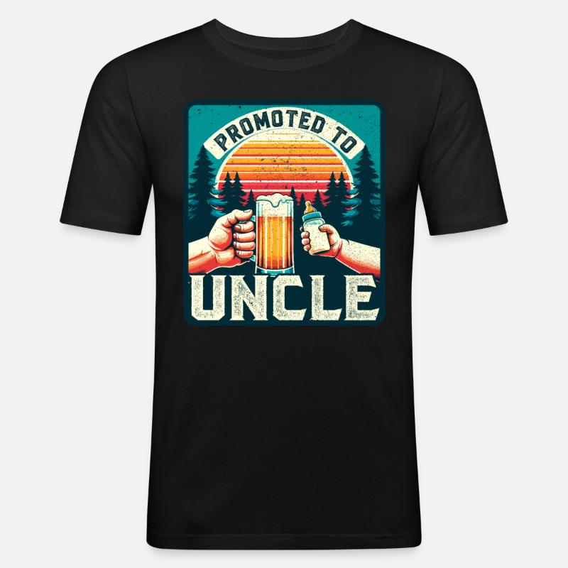 Werdender Onkel loading Zukünftiger Onkel - Männer Slim Fit T-Shirt - Schwarz