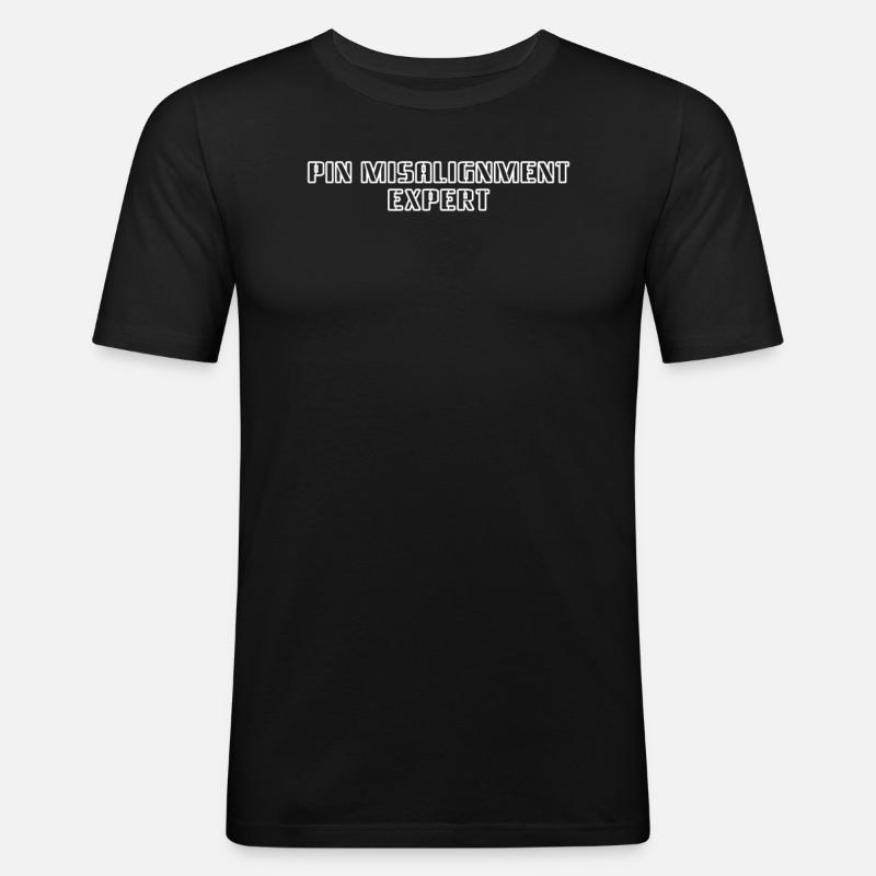 Bowling - Pin Misalignment Expert - Männer Slim Fit T-Shirt - Schwarz