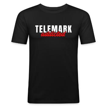 Telemark Addicted Heel Free - Free Heel Touring Ski - Men's Slim Fit T-Shirt - black - Front - Nik (191cm)
