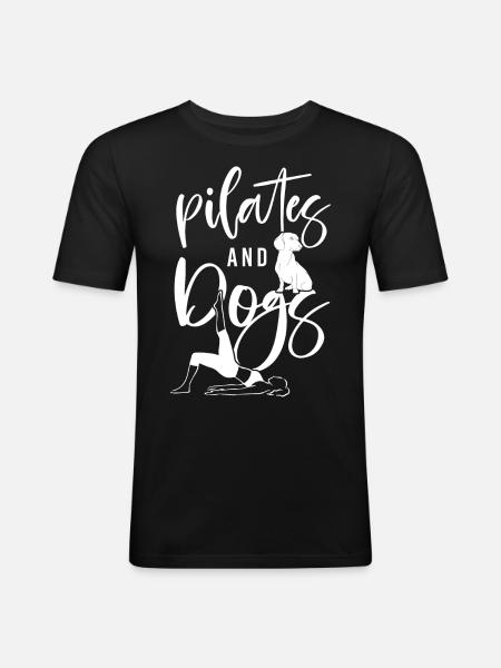 Pilates Instructor Teacher Dog - Men's Slim Fit T-Shirt - black
