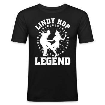 Lindy Hop Tänzer Swing Tanzpaar Swing Dance - Männer Slim Fit T-Shirt - Schwarz - Vorne - Nik (191cm)