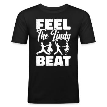 Lindy Hop Tänzer Swing Tanzpaar Swing Dance - Männer Slim Fit T-Shirt - Schwarz - Vorne - Nik (191cm)