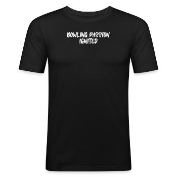 Bowling - Bowling passion ignited - Men's Slim Fit T-Shirt - black - Front - Nik (191cm)