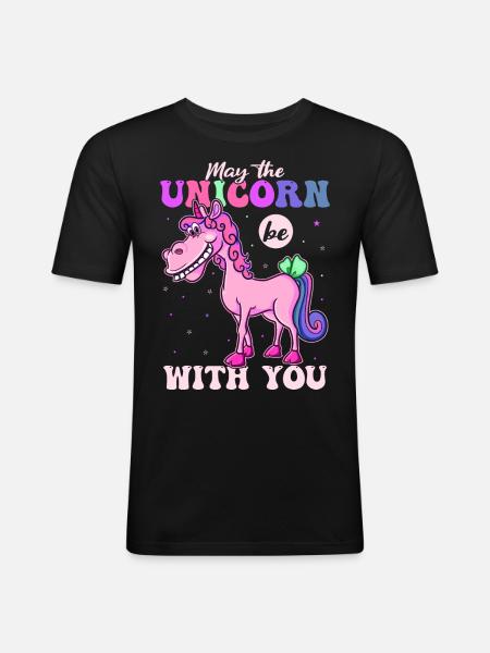 Funny, Mythical Creature, Dinosaur, Funny - Men's Slim Fit T-Shirt - black