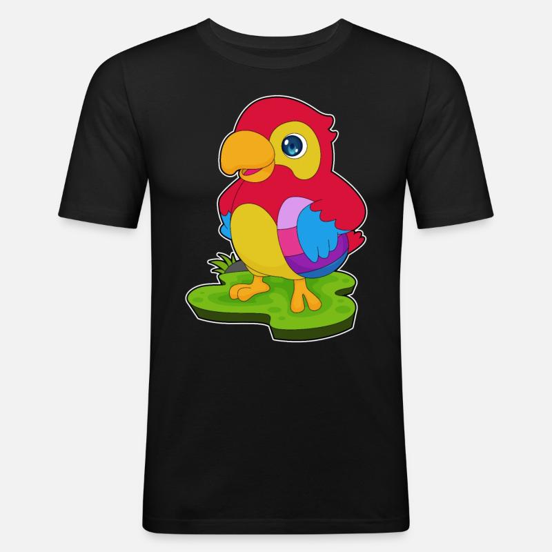 parrot Easter Easter egg - Men's Slim Fit T-Shirt - black