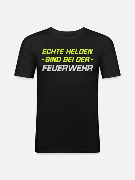 Firefighter Tshirt Firefighter Firefighter 112 - Men's Slim Fit T-Shirt - black