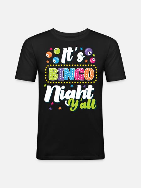 Bingo Player It's Bingo Night - Men's Slim Fit T-Shirt - black