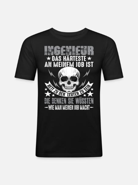 Engineer Engineers Engineer Humor Engineers - Men's Slim Fit T-Shirt - black