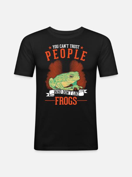 Frog Gift Tree Frog - Men's Slim Fit T-Shirt - black