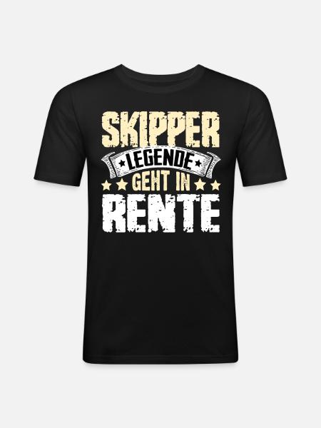Skipper legend retires - Men's Slim Fit T-Shirt - black