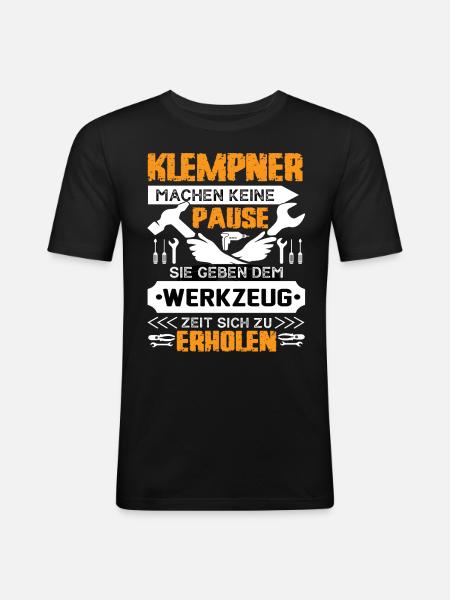 Plumbers don't take a break - Men's Slim Fit T-Shirt - black
