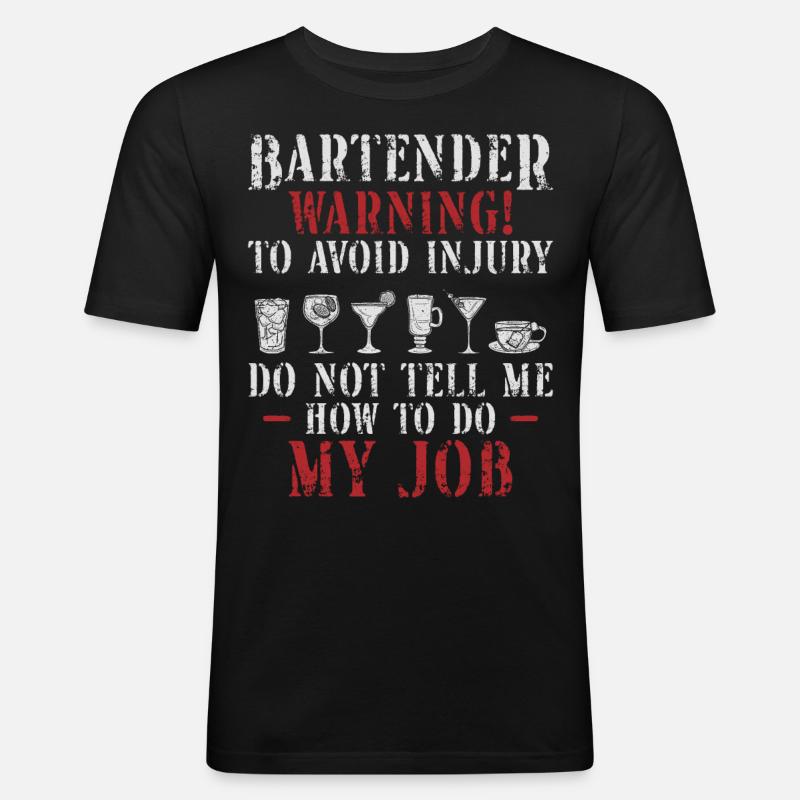 Bartender Mixologist Bartender - Männer Slim Fit T-Shirt - Schwarz