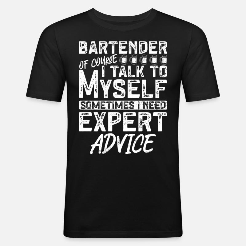Bartender Mixologist Bartender Of - Männer Slim Fit T-Shirt - Schwarz