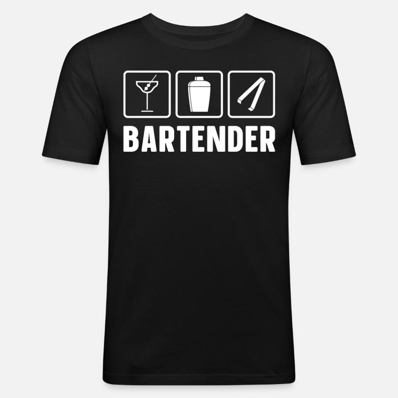 Bartender Mixologist Bartender - Men's Slim Fit T-Shirt - black