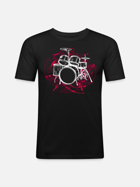 Drums Drummers Drummers - Men's Slim Fit T-Shirt - black