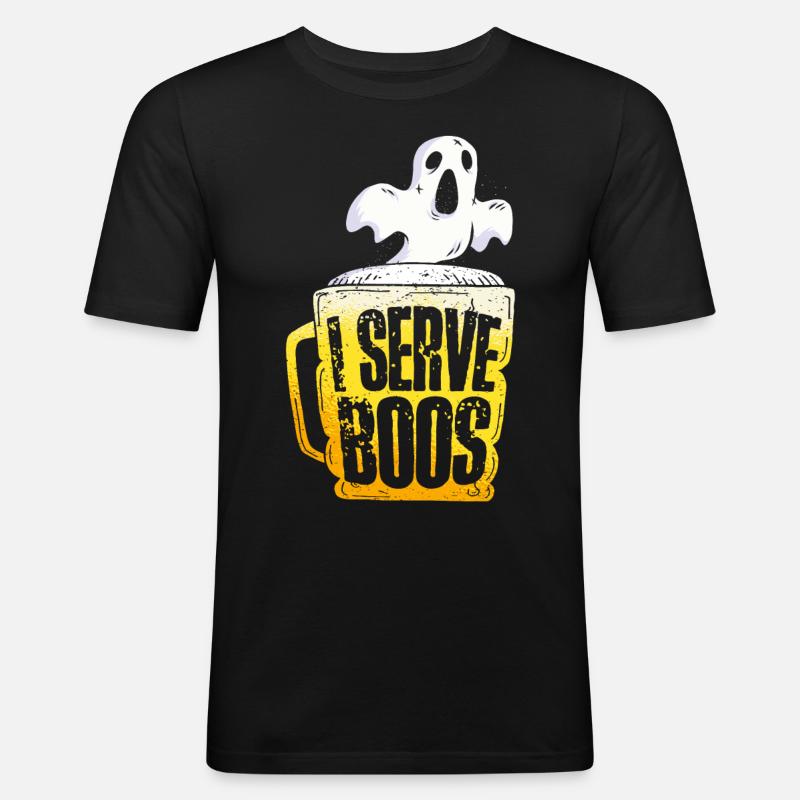 Bartender Mixologist Halloween Pun - Männer Slim Fit T-Shirt - Schwarz