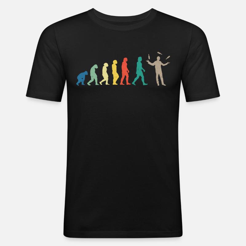 Bartender Mixologist Evolution - Männer Slim Fit T-Shirt - Schwarz