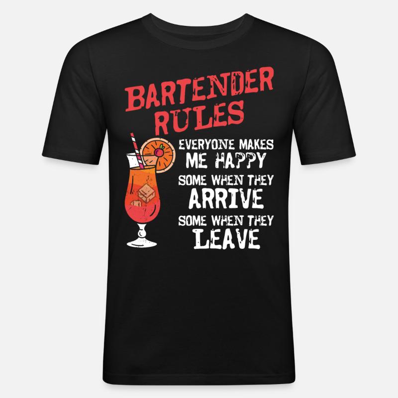 Bartender Mixologist Bartender - Men's Slim Fit T-Shirt - black
