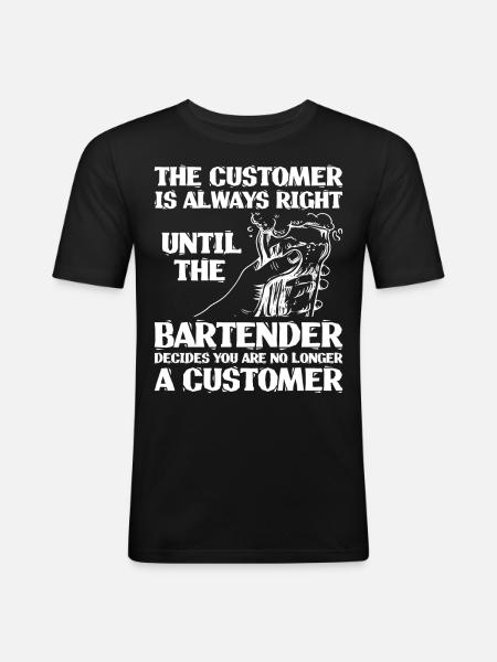 Barman Mixologue Le Client - T-shirt près du corps Homme - noir