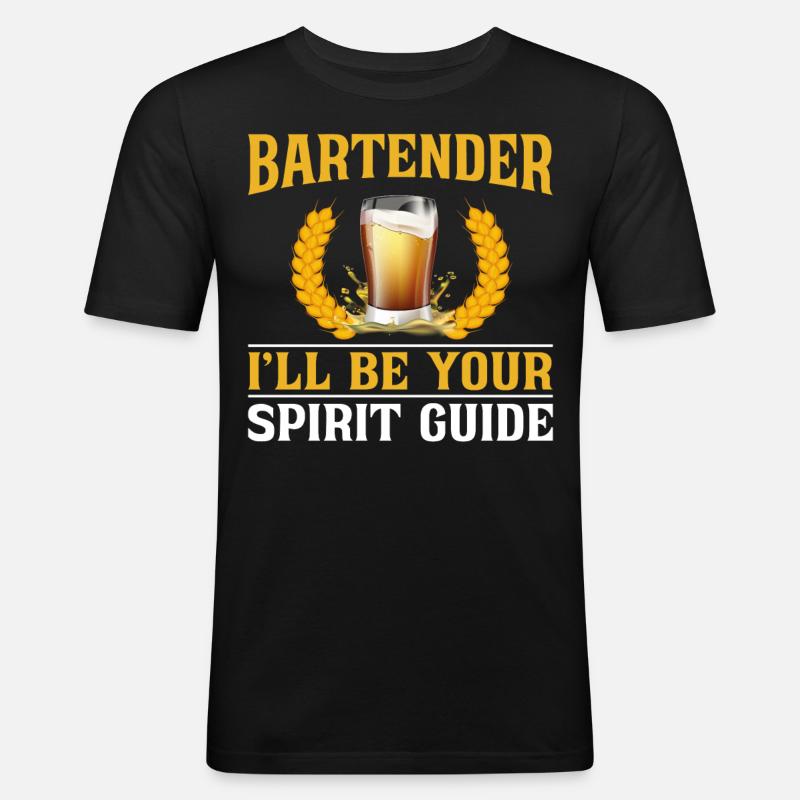 Bartender Mixologist Bartender - Männer Slim Fit T-Shirt - Schwarz